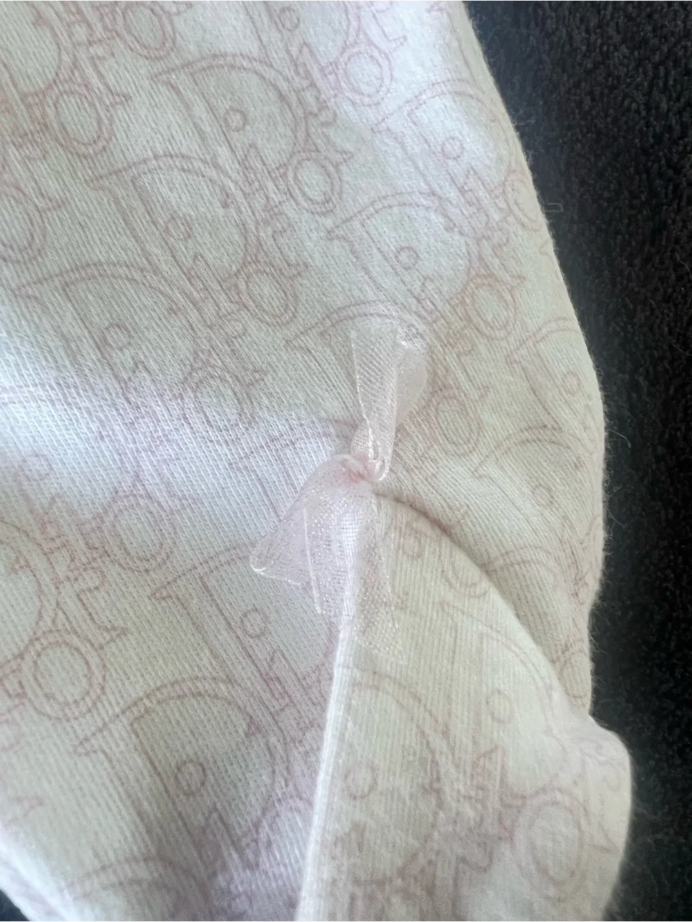 babyDior Pink Ruffle Cotton Baby Headband